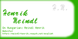henrik meindl business card